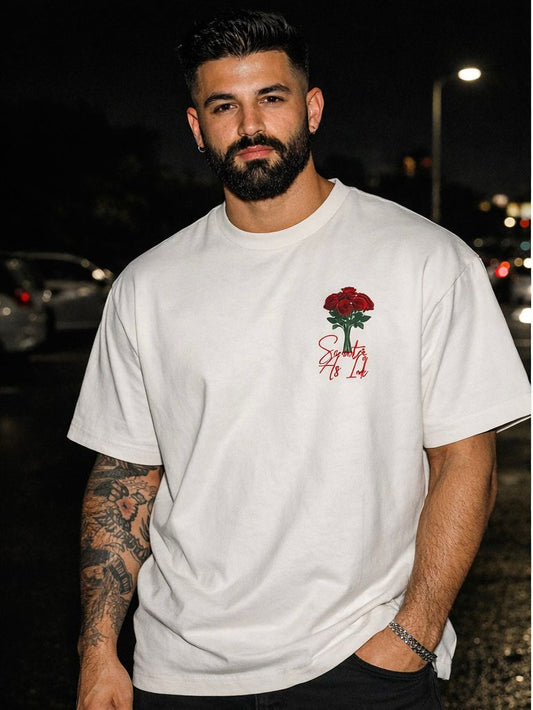 Oversized Luxury T-Shirt (Vintage White) for Men – Sweeter As Ink | INK